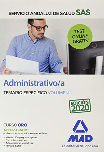 Portada de Administrativo/a del Servicio Andaluz de Salud. Temario específico volumen 1