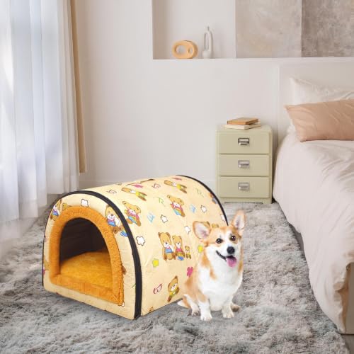 Cama cueva para gatos y perros pequeños casa impermeable lavable para salón 4