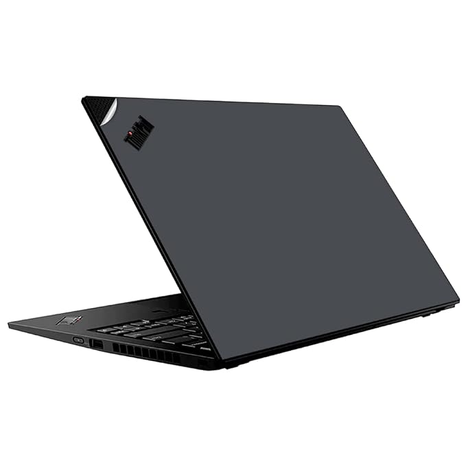 GADGETS WRAP Premium Vinyl Laptop Decal Top Only Compatible with Lenovo Thinkpad X1 Carbon Gen 7 - Dark Grey Glossy (0505LapMat-2170)