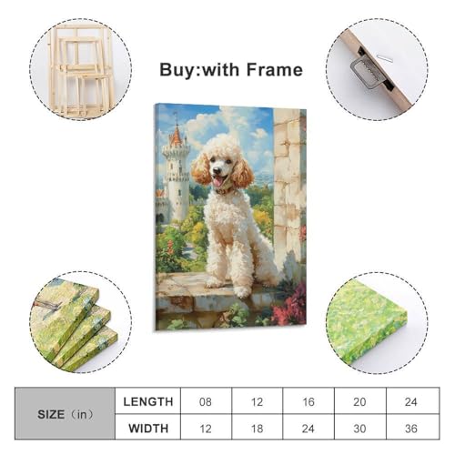 Poodle murale impression sur toile artistique raffinée - 2