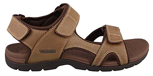 Vionic Gerrit - Mens Adjustable Sandal Brown - 9