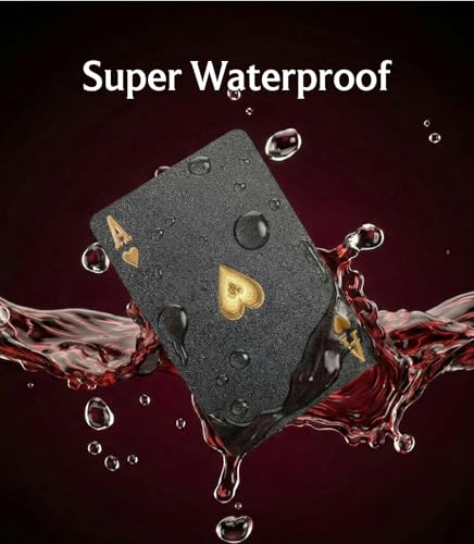 BIERDORF Diamond Waterproof Black Playing Cards, Poker Cards, HD, Deck of Cards (Black) - Image 3