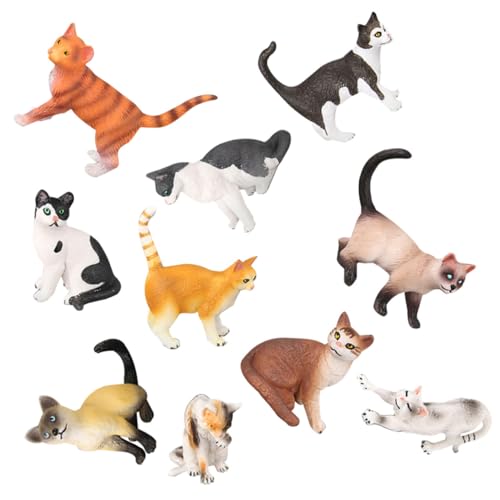 Figurines chat miniatures pour décorer un bureau ou une chambre d'enfant résistantes
