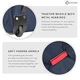 Rocklands® Lightweight Luggage Rolling Holdall Suitcase Wheeled Duffle Bag Cargo Sport Travel Bag RL501 (Navy/Red, Large - 32" (H84 x L42 x W40 cm)) - Image 4