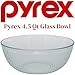 Pyrex (1 7404 4.5qt Sculpted Glass Mixing Bowl with 7404-PC Blue Lid