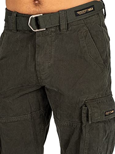 Superdry Mens Organic Cotton Vintage Core Cargo Heavy Shorts, Relaxed Fit Surplus Goods Olive Size 32 #TOP3