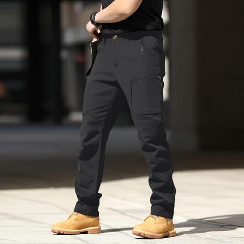 Men's Tactical Pants Stretch Ripstop with Multi Pockets Water Resistant Gusseted Work Cargo Pants3