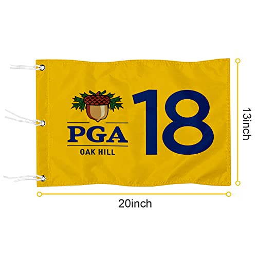 2but Standard Golf Flag PGA Golf Pin Flag Practic Putting Green Golf Flag For Backyard Garden Double-Sewn 600D Nylon Miniature Pin Flag with Grommets 20" L x 13" H Yellow by 2but - Image 2