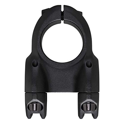 Spank Spoon 318 Stem Black (Diameter 31.8mm, Length: 33/43mm, Rise: 0&deg;), Chamfered bar clamp, Ultra-short stack height, Bicycle Stem, Ideal for ASTM 5, All mountain, enduro, trail, free ride, DJ