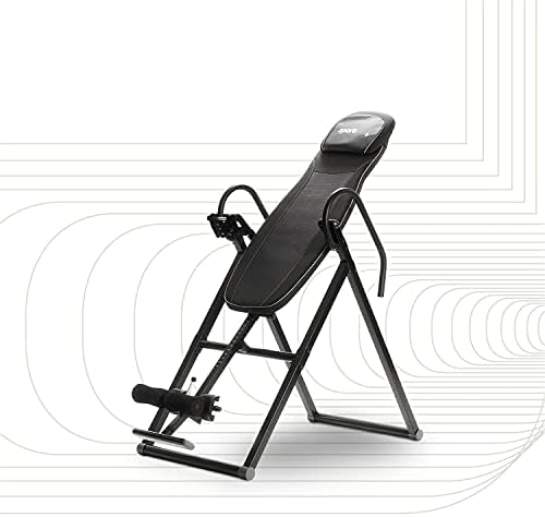 sportplus inversion bench, foldable gravity trainer, inversion table with 4 inversion angles, stretching bench to relieve the spine, user weight up to 135 kg, back stretcher