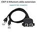 RJ45 Network Ethernet Adapter Splitter,WILLMLEGED Network RJ45 Cable 1 Male to 2 Female LAN Ethernet Splitter Adapter Suitable Super Cat5,Cat5e,Cat6,Cat7,Cat 8 Support Two Devices
