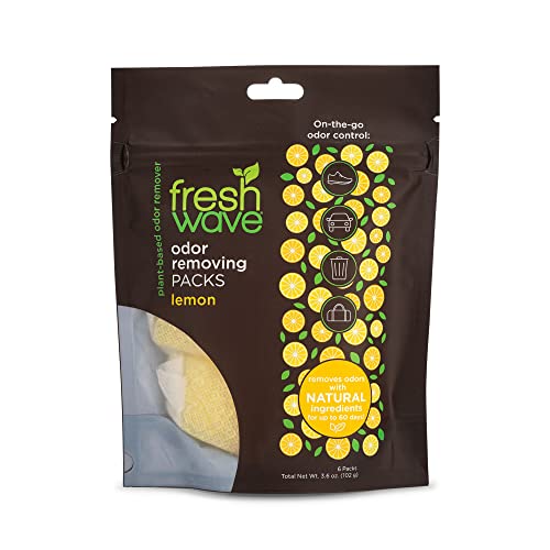 Fresh Wave Lemon Odor Eliminating & Deodorizing Packs | Bag Of 6 | Safer Odor Relief For Small Spaces | Natural Plant-Based Odor Eliminator | Odor Absorbers For Home #TOP4