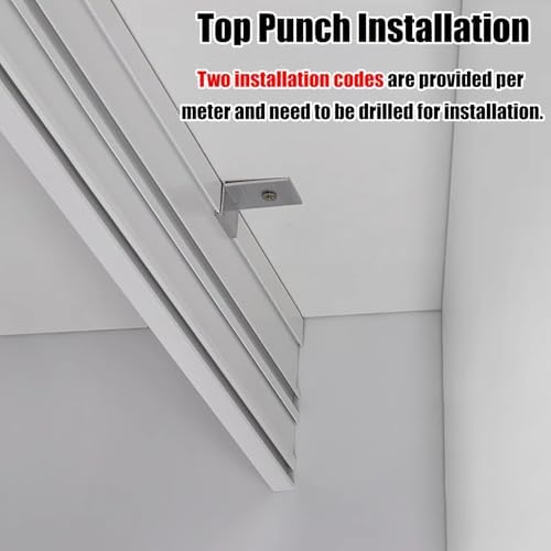 Custom 8ft Ceiling Curtain Track Cover Box - Decorative Rail Pelmet Panel for Blackout Curtains, Stylish Curtain Rod Frame (6.25") - Perfect for Home Decor & Functionality