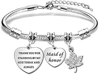 Awyuan Bridesmaid Jewellery Bridesmaid Bracelet Necklace Wedding Accessories Maid of Honor Gifts Maid of Honor Bracelet Necklace Thanksgiving Gifts Birthday Gifts