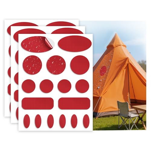 Waterproof Nylon Tent Repair Kit Patches – Outdoor Gear Ripstop Fix Fabric Repair Tape, Self-Adhesive Patches for Clothing, Down Jacket, Puffer Coat