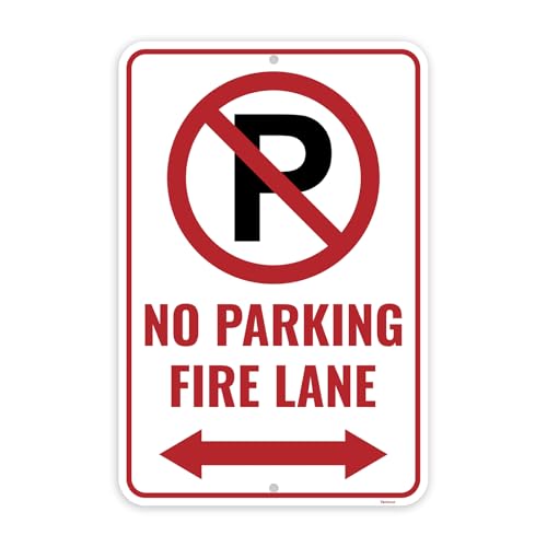 ���ԏ�Ȃ����h�Ԑ��W���A18 x 12�C���` - �A���~�j�E�� - Firelane Zone Sign 1�_