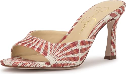 Jessica Simpson Cennet Slip On High Heel Sandal, Poppy Combo, 8 by Jessica Simpson - Used condition - US$57.60