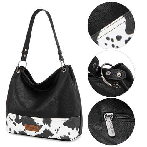 Image of Wrangler Hobo Bags for Women Vegan Leather Top Handle Shoulder Purses and Handbags