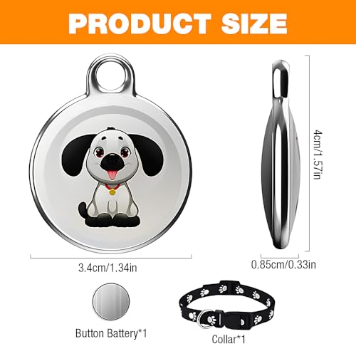 NAVESO Mini GPS Tracker für Katzen Hunde, Haustier Tracker mit Hundehalsband, Katzentracker Hundetracker, Echtzeit-Standortverfolgung, IP65 Wasserdichter,Ohne Monatliche Gebühren