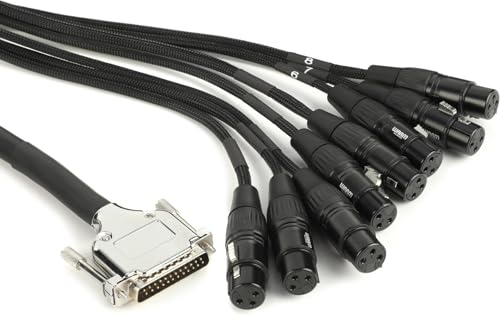 Warm Audio Premium 8-channel DB25 to XLRF Audio Breakout Cable - 20 feet