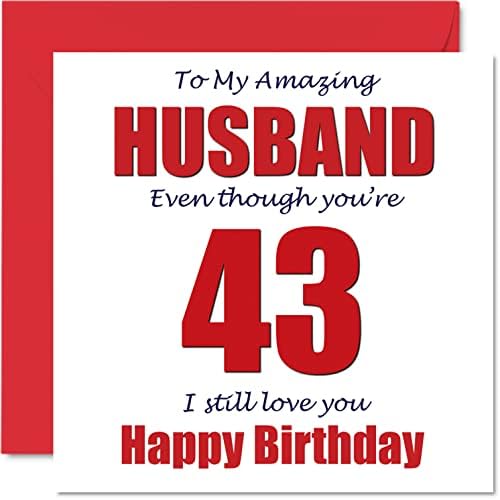Funny 75th Birthday Cards for Husband - 75 I Still Love You - Happy Birthday Card for Husband from Wife Partner, Seventy-Five Seventy-Fifth Hubby Banter Gifts, 145mm x 145mm Joke Humour Greeting Cards