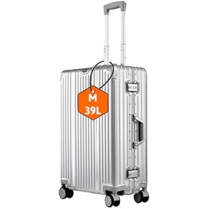 Inm's Aluminium Koffer M Groß Kleinkoffer Hartschalenkoffer Handgepäck Reisekoffer Kabinengepäck Koffer&Trolleys Silber
