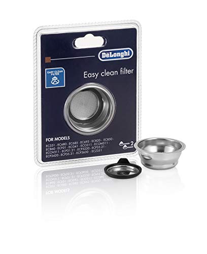 Filtro Caffe 1 Una 2 Tazza DeLonghi per Macchina da Caffè Dedica Distinta Scultura Icona EC680 EC685… (Filtro 2 Tazze)