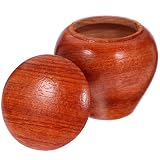 Mini Barattolo per Tè in Legno, Contenitore Sigillato decorativo | Finitura Lucida, Stile Cinese Semplice e Retrò, per Piano Cucina e Tavolo, Coperchio Stile Casuale
