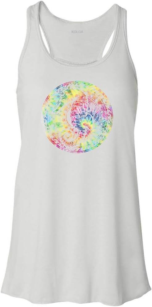 Koloa Surf Women's Tie-Dye Seahorse Flowy Racerback Tank in Sizes XS-2XL