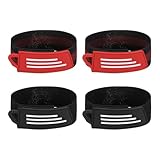 YELARXI Bike Pant Leg Strap, Cycling Safety Bind, Pant Bands Clip Strap, Adjustable Elastic Bike Ankle Leg Fastening Belt 4 Pcs & Black/Red -Fitting for (Cycling/Jogging/Camping/Climbing)