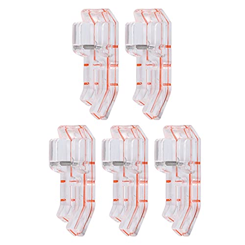 Accesorios para máquina de coser Zerodis, 5 pies paralelos transparentes