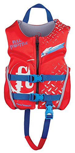 Full Throttle Child Hinged Rapid-Dry Flex-Back Life Jacket, Red