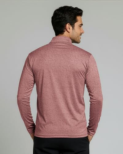 Image of Real Essentials 3 Pack: Men's Dry-Fit Active Quarter Zip Long Sleeve Athletic Performance Pullover (Available in Big & Tall)