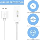 Xiatiaosann 3 sztuki kabli do ładowania Xplora X5/X4 USB, magnetyczny zapasowy kabel do ładowania smartwatcha, stacja dokująca, do Xplora X5/X5 Play/X4, Smart Watch (100 cm)
