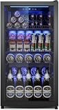 Full Sized Electrical appliances, Fridge with Glass Door, Beverage Cooler Refrigerator, Wine Drink Beer Cooler, Adjustable Shelves & Digital Temperature Display 600 Lbs
