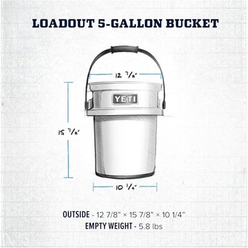 Image of YETI Loadout 5-Gallon Bucket, Impact Resistant Fishing /Utility Bucket
