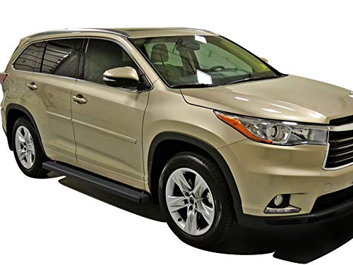 Aps Iboard Running Boards (Nerf Bars Side Steps Step Bars) Compatible With 2008-2019 Highlander Sport Utility 4-Door Gas Hybrid (Cutting Required) (Black Powder Coated 4 Inches) #TOP1