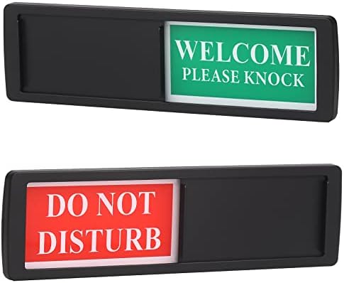 Do Not Disturb Welcome Please Knock,Privacy Sign for Home Office Hotles Hospital Conference Room,Slider Door sign (Tells Whether Room Vacant or Occupied)
