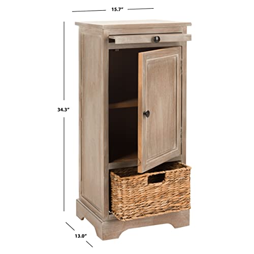 Safavieh American Homes Collection Raven Vintage Grey Tall Storage Unit #TOP1