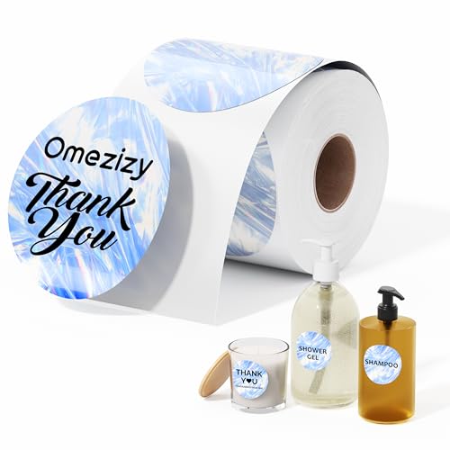 Image of 500PCS 2 Inch Circle Thermal Labels, Waterproof Thermal Sticker Labels for DIY Logo Design, Address, Food Labeling, Thanks Card, QR Code, Compatible with MUNBYN,JADENS,NeIko, ect Printer