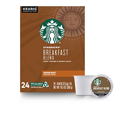 Starbucks Breakfast Blend Coffee K-Cup Pods | Medium Roast | Coffee ...