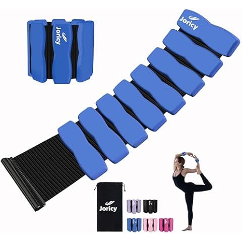 Adjustable Ankle Weights for Women Men 2 LBS Set [1 lb Each Weight] Silicone Wrist Weights Pilates Leg Arm Weighted Bracelet for Yoga Dance Physical Therapy Running Walking Swimming Fitness Blue Cover