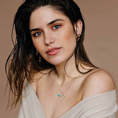 Mother's Day For Mom Mother Necklace For Her May Birthstones Emerald Necklace For Women Jewelry For Wife On Birthday, Valentine's Day,Christmas (Rose Gold-Mar) #TOP1