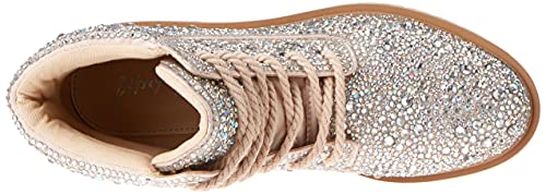 Betsey Johnson Blue Rhinestone Fashion Lace-Up Boots #TOP26