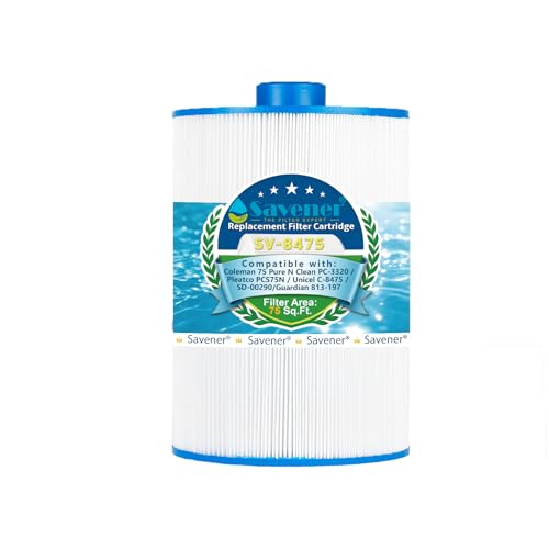 Savener Spa Filter Compatible with PCS75N, Maax Spas, 100594, C-8475, FC-3320 hot tub Cartridge Filter, 75sq.ft, 1 Pack by Savener - Used condition - US$38.34