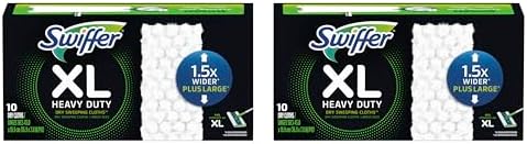 Swiffer Sweeper Heavy Duty Multi-Surface Dry Cloth Refills for Floor Sweeping and Cleaning, 10 count, Pack of 2
