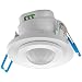 Produktbild Goobay 71362 Infrarot Bewegungsmelder mit Dämmerungssensor Innen 360° PIR Sensor LED Leuchte Unterputz Deckenmontage Einbaubewegungsmelder 8 m Weiß