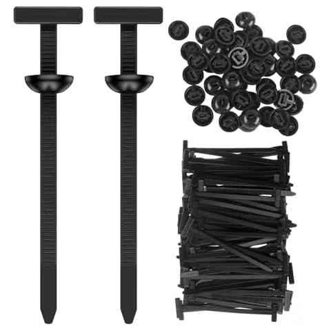 Rindion 150pcs Nylon Universal Cable Tie Buckle, Heavy Duty Self-Locking Car Zip Ties With Pin & Button Design, Cable Tie Buckle Zip Tie for Car Daily Repair, Workshop, Daily Use Cover