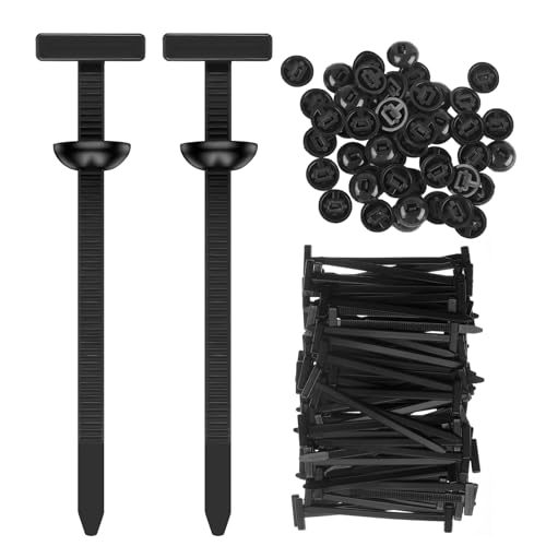 Rindion 150pcs Nylon Universal Cable Tie Buckle, Heavy Duty Self-Locking Car Zip Ties With Pin & Button Design, Cable Tie Buckle Zip Tie for Car Daily Repair, Workshop, Daily Use