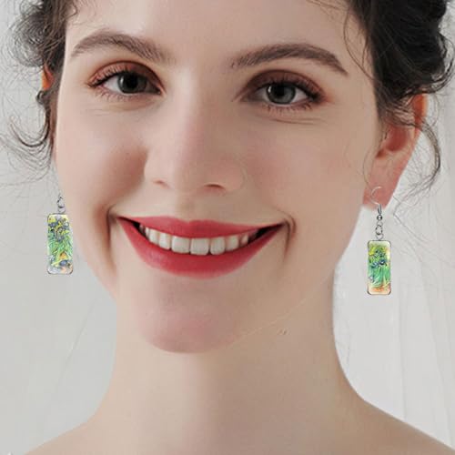 Van-gogh Iris Boucles d'oreilles Bijoux de fantaisie Artiste célèbre Série Boucles d'oreilles Cadeaux artisanaux – vue 6